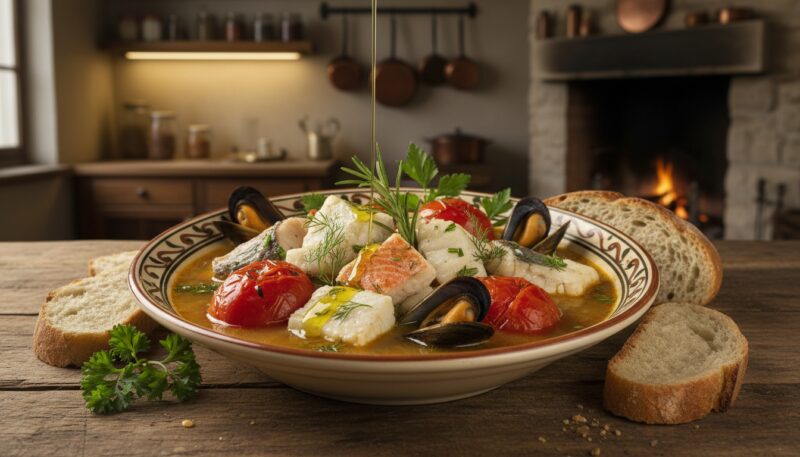 Dalmatinska riblja čorba sa belim vinom i maslinovim uljem