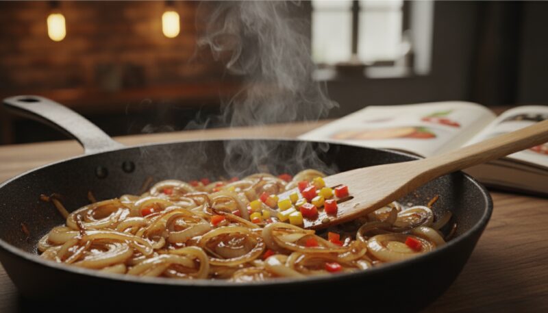 dinstanje crnog luka za paprikaš